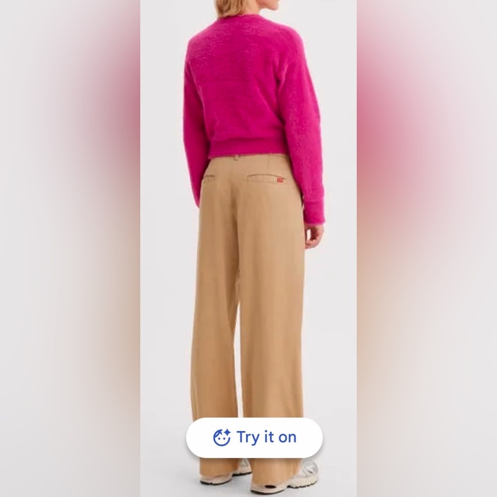 Levi’s Baggy Trousers Flare Legs High Rise 100% Cotton in Tan Size 27